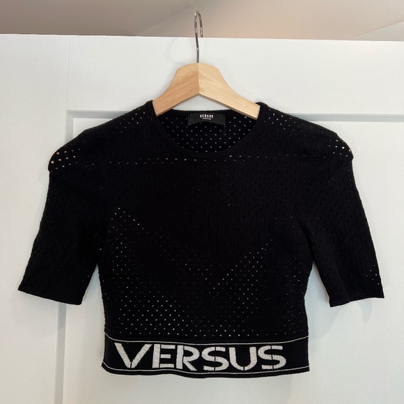 Versus Versace Crop Mesh Top - Picture 1 of 4